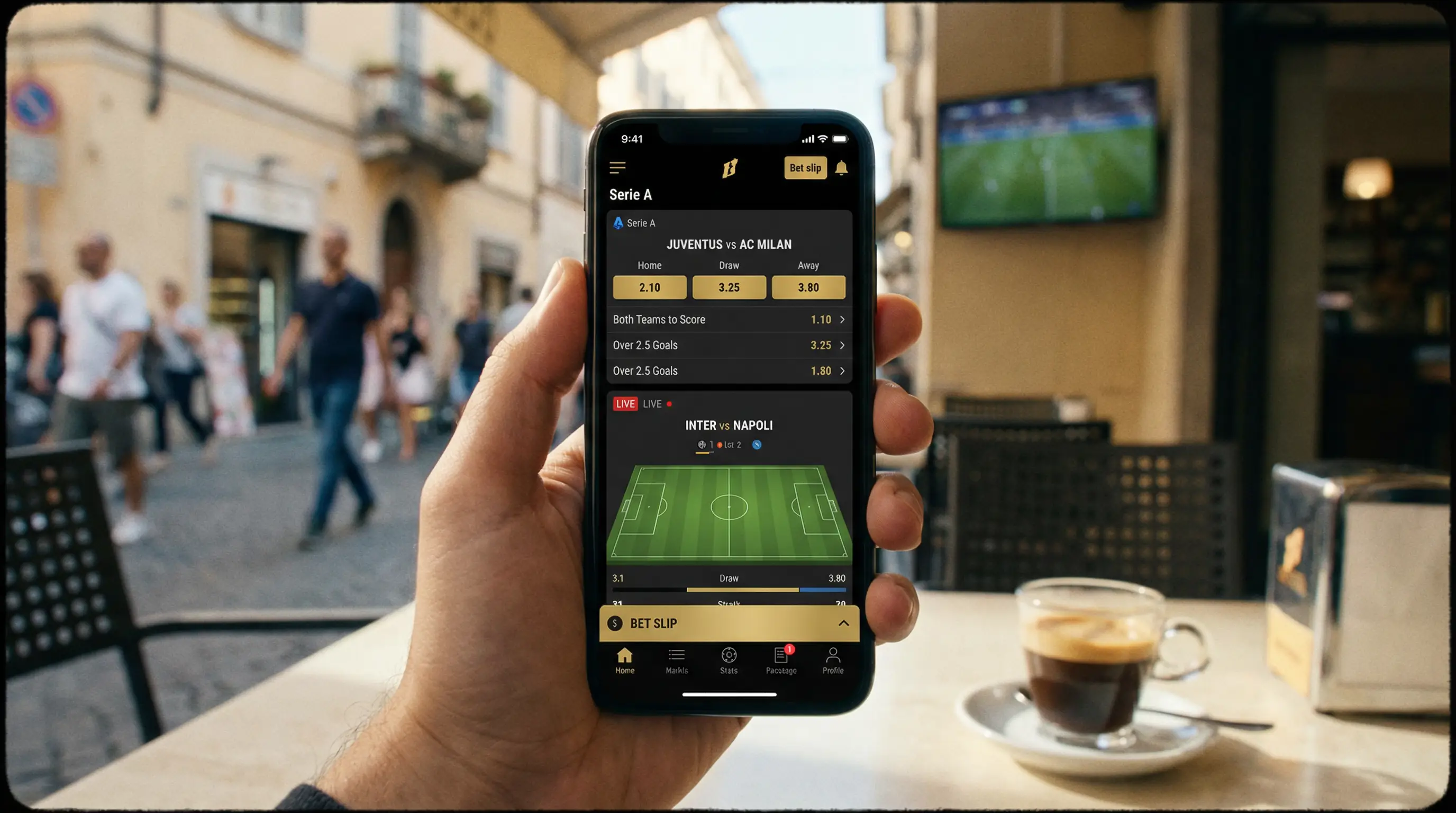 Plataforma de apuestas online con mercados de fútbol italiano